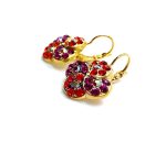 Mariana Earrings Exquisite Purple, Orange & Pink Austrian Crystals Lady Marmalade Songbook Coll. - Image 2