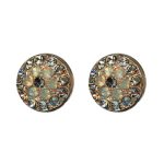 Mariana Earrings Pave Black Diamond & Yellow Opal Austrian Crystals Catopsilia Pomona My Butterfly Coll.