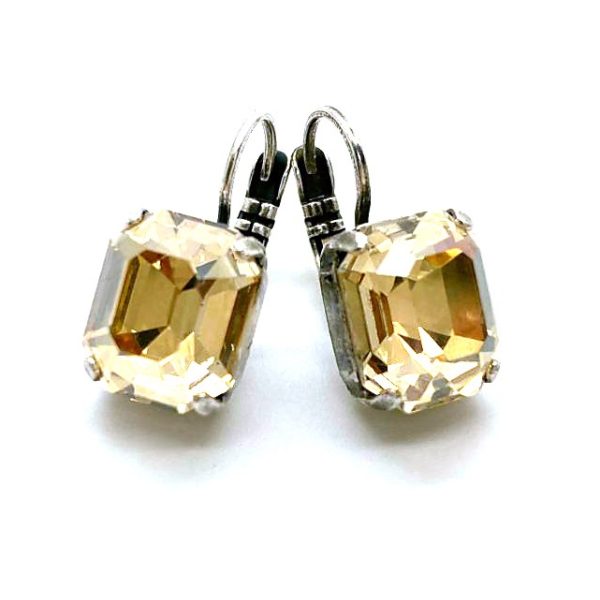 Mariana Earrings Adorable Golden Shadow Austrian Crystals My Treasures Coll. Silver Plated
