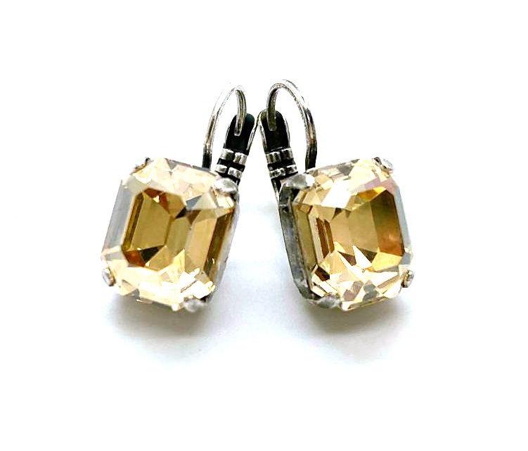 E-1421-1-216-SP6 (3) Mariana Earrings Adorable Golden Shadow Austrian Crystals My Treasures Coll. Silver Plated - Image 1