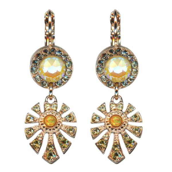 Mariana Earrings Boho Gypsy Yellows & Tabac Austrian Crystals Catopsilia Pomona My Butterfly Coll.