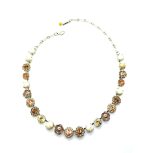 Necklace By Mariana Woman Quartz and Howlite Minerals and Topaz Swarovski Crystals - Image 2