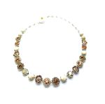 Necklace By Mariana Woman Quartz and Howlite Minerals and Topaz Swarovski Crystals