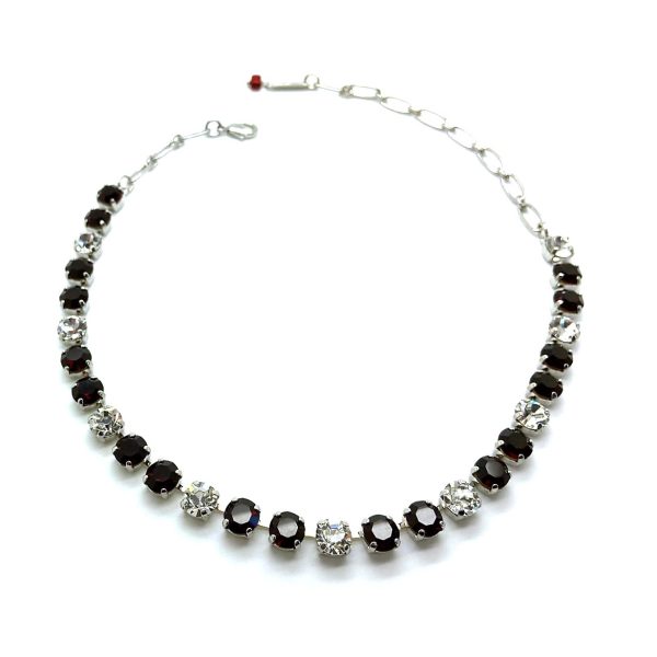 Mariana Necklace Elegant Garnet & Clear Austrian Crystals My Treasures Coll.