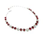 Necklace By Mariana Woman Alluring Ruby and Clear Swarovski Crystals - Image 3