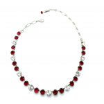 Necklace By Mariana Woman Alluring Ruby and Clear Swarovski Crystals