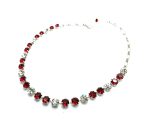 Necklace By Mariana Woman Alluring Ruby and Clear Swarovski Crystals - Image 2