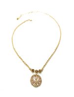 Mariana Necklace Pendant Timeless Lt Colorado Topaz & Golden Shadow Austrian Crystals Out of Africa Winter 2021 Coll. - Image 3