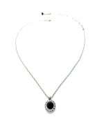 Mariana Necklace Pendant Exquisite Clear & Garnet Austrian Crystals My Treasures Coll. - Image 2