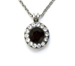Mariana Necklace Pendant Exquisite Clear & Garnet Austrian Crystals My Treasures Coll.