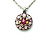 Necklace Pendant By Mariana Woman Guardian Angel Pink and Fuchsia Swarovski Crystals