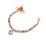 Bracelet By Mariana Woman Heart Charm in Rose and Greens Swarovski Crystals - Image 3