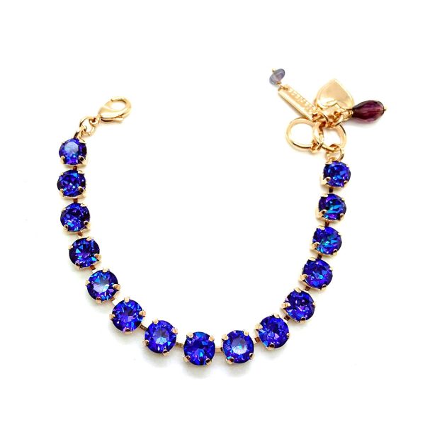 Mariana Bracelet Elegant Plum Purple Austrian Crystals Plum Sun-Kissed Coll. Rose Gold