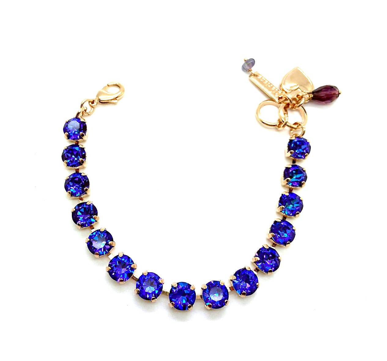 B-4252-149149-RG (3) Mariana Bracelet Elegant Plum Purple Austrian Crystals Plum Sun-Kissed Coll. Rose Gold - Image 1