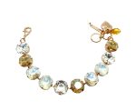 Bracelet By Mariana Woman Classy Opal and Golden Swarovski Crystals-RG - Image 3