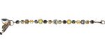 Mariana Bracelet Heart & Floral in Yellows, Blk Dia, AB, Tabac & Clear Austrian Crystals Catopsilia Pomona My Butterfly Coll.