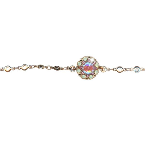 Mariana Bracelet Lovely Floral in Lavender Delite, Lt Rose & Chrysolite Opal Austrian Crystals Travelara My Butterfly Coll.