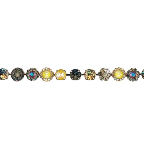 Mariana Bracelet in Black Diamond, Tabac, Golden Shadow, AB & Yellows Austrian Crystals Catopsilia Pomona My Butterfly Coll.