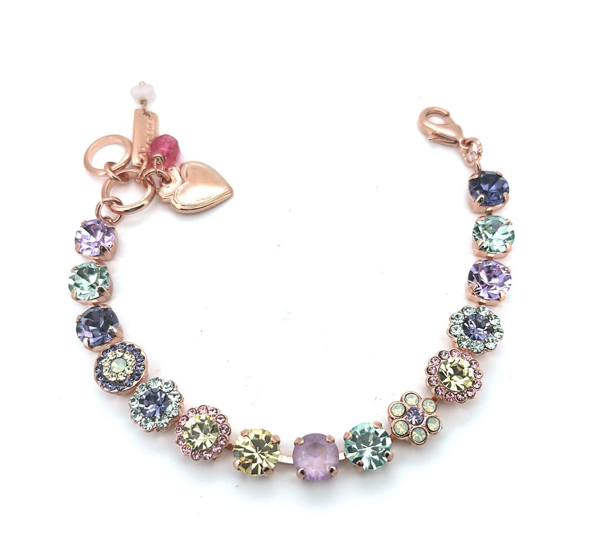 B-4479-1122-RG (3) Bracelet By Mariana Woman Gorgeous Greens and Jonquil Swarovski Crystals - Image 1