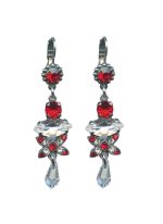 Mariana Earrings Chandelier Clear & Light Siam Austrian Crystals My Treasures Coll.