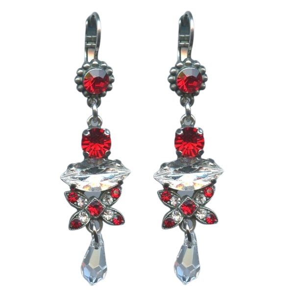 Mariana Earrings Chandelier Clear & Light Siam Austrian Crystals My Treasures Coll.