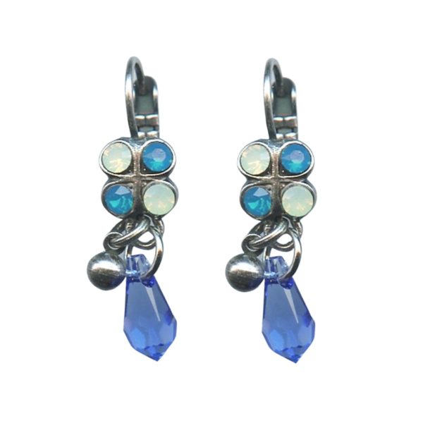 Earrings By Mariana Woman Dangling Air Blue Opal Swarovski Crystals