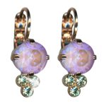 Mariana Earrings Beautiful Lavender Delite & Chrysolite Austrian Crystals Travelara My Butterfly Coll. - Image 3
