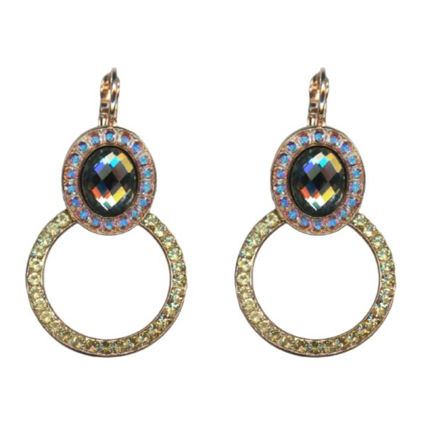 Mariana Earrings Fashionable Blk Diamond, Golden Shadow & AB Austrian Crystals Catopsilia Pomona My Butterfly Coll.