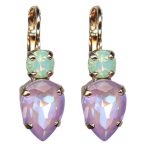 Mariana Earrings Sassy Lavender Delite & Chrysolite Opal Austrian Crystals Travelara My Butterfly Coll. - Image 2