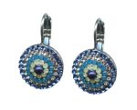Mariana Earrings Blues & Chrysolite Opal Austrian Crystals Zhang Silk Road Coll.
