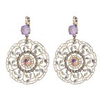 Mariana Earrings Boho Chic Lavender Delite, Tanzanite, Lt Rose & Jonquil Austrian Crystals Travelara My Butterfly Coll. - Image 3