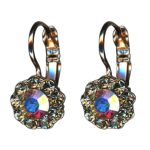 Mariana Earrings Dainty Floral in Tabac & AB Austrian Crystals Catopsilia Pomona My Butterfly Coll. - Image 3