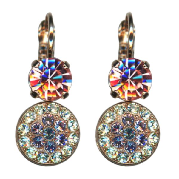 Mariana Earrings Simply Elegant Lt Rose, Tanzanite & Chrysolite Austrian Crystals Travelara My Butterfly Coll.