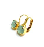Earrings By Mariana Woman Adorable Light Green Opal Swarovski Crystals YG Plated - Image 2