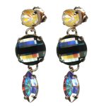 Mariana Earrings Dangling Sun Kissed Sunshine, Blk Diamond & AB Austrian Crystals Catopsilia Pomona My Butterfly Coll. - Image 2