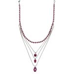 Mariana Necklace Glamorous Multi Tier Rose Austrian Crystals My Treasures Coll.