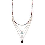 Mariana Necklace Fab Multi Tier Crimson Red, Whisper Pink & Iridescent Austrian Crystals True Romance East Meets West Coll. - Image 2