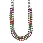 Mariana Necklace Sassy Triple Strand Multi Color Austrian Crystals Tiger Lily Icons Coll. - Image 2