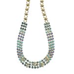 Mariana Necklace Charming in Turq, Blues & AB Austrian Crystals Bliss Nirvana Coll.