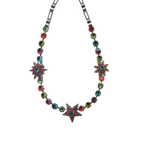 Mariana Necklace Beautiful Multi Color Austrian Crystals Tiger Lily Icons Coll.
