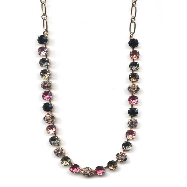 Mariana Necklace Soulful Jet Black, Pinks & Silver Night Austrian Crystals Peppermint The Sweet Life Coll.