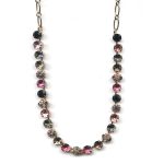 Mariana Necklace Soulful Jet Black, Pinks & Silver Night Austrian Crystals Peppermint The Sweet Life Coll. - Image 3