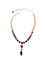 Necklace By Mariana Sophisticated Siam, Burgundy and Ruby Swarovski Crystals - Image 2