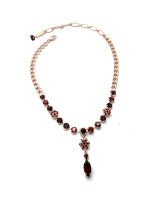 Necklace By Mariana Sophisticated Siam, Burgundy and Ruby Swarovski Crystals - Image 3
