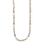 Mariana Necklace Glitzy Sun Kissed Peach, Amber, White Opal, Aquamarine & Silk Austrian Crystals My Treasures Coll.