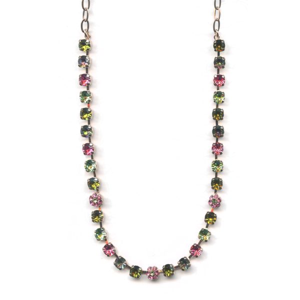 Mariana Necklace for Children in Peridot, Light Rose & Olivine Austrian Crystals Tutti Frutti The Sweet Life Coll.
