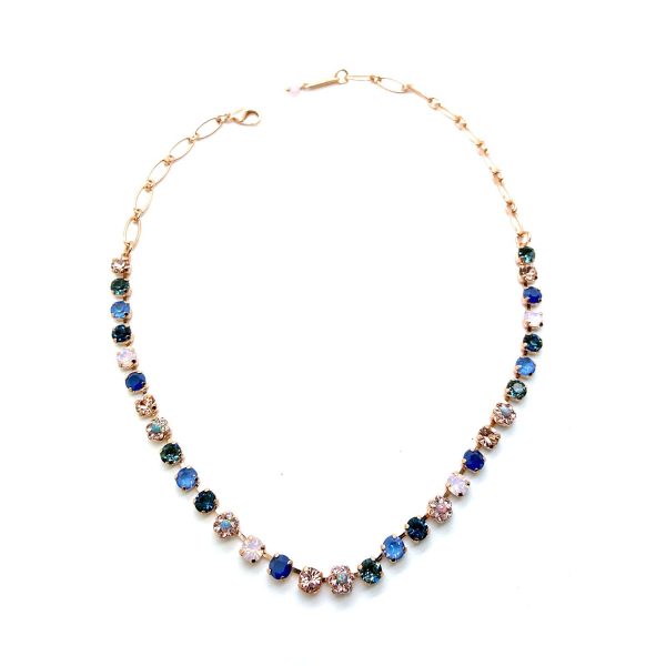 Mariana Necklace Gorgeous in Blues, White Opal & Champagne Austrian Crystals Blue Morpho My Butterfly Coll.