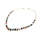Mariana Necklace Gorgeous in Blues, White Opal & Champagne Austrian Crystals Blue Morpho My Butterfly Coll. - Image 3