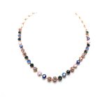Mariana Necklace Gorgeous in Blues, White Opal & Champagne Austrian Crystals Blue Morpho My Butterfly Coll. - Image 2