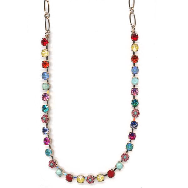 Mariana Necklace Sassy Howlite Chinese Turq Mineral & Multi Color Austrian Crystals My Treasures Coll.